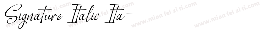 Signature Italic Ita字体转换